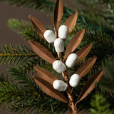 Bronze Leaf Clip Ornament (Set of 2)