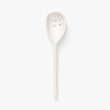 Cream Stoneware Strainer Spoon