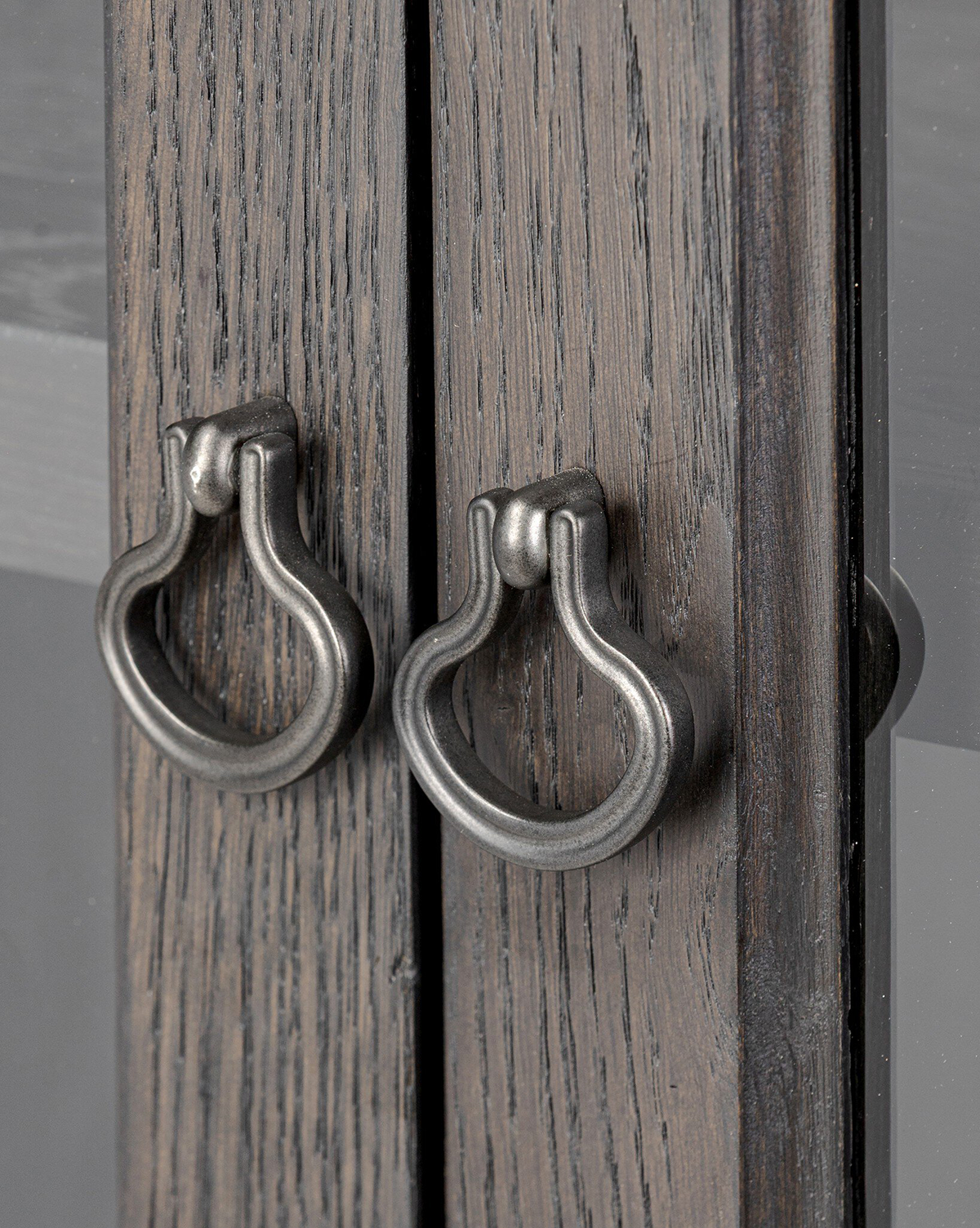 Crestwell Worn Black Oak Cabinet