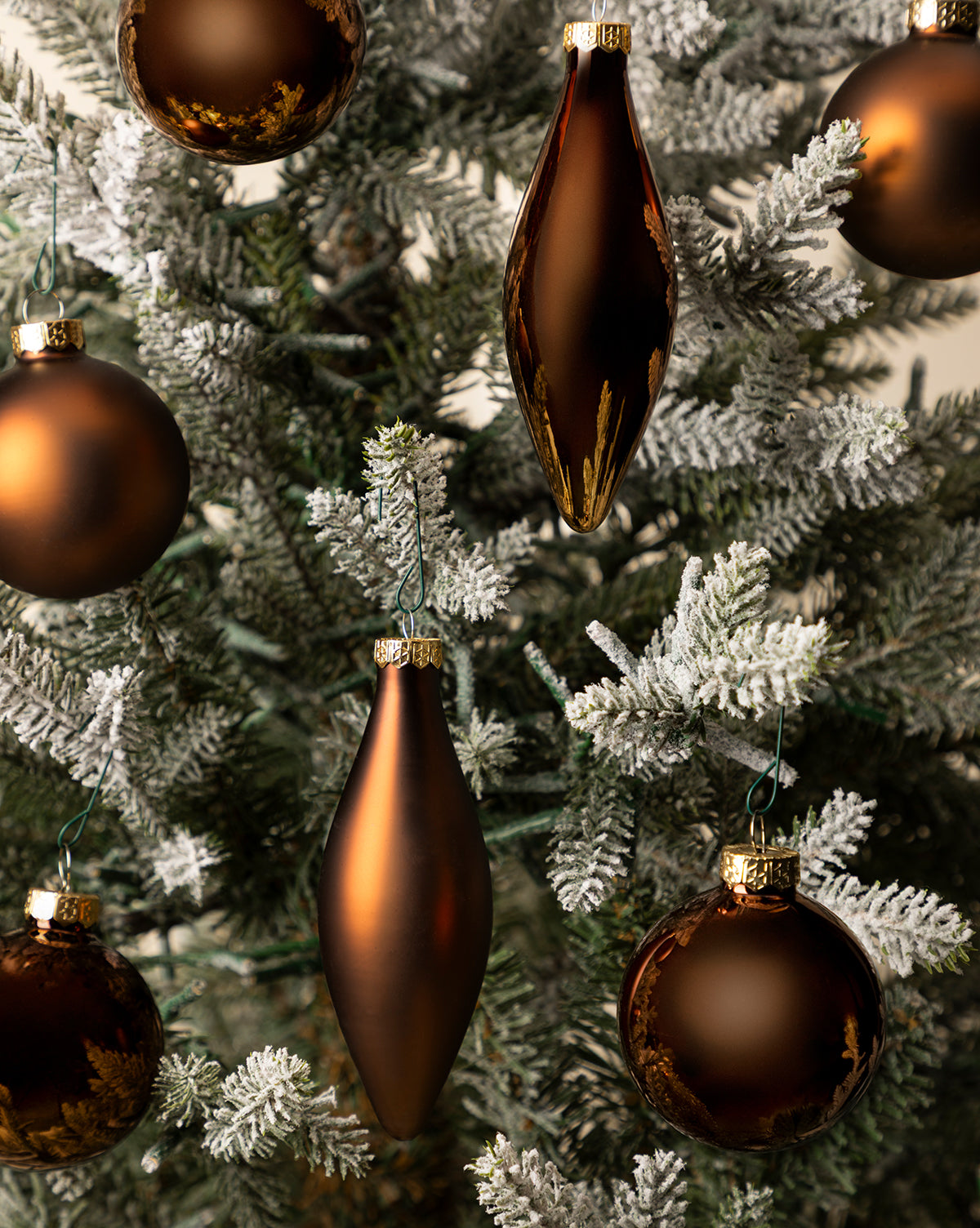 Assorted Ornaments Espresso (Set of 10)