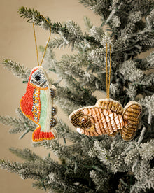 Fabric Sequin Fish Ornaments (Set of 2)