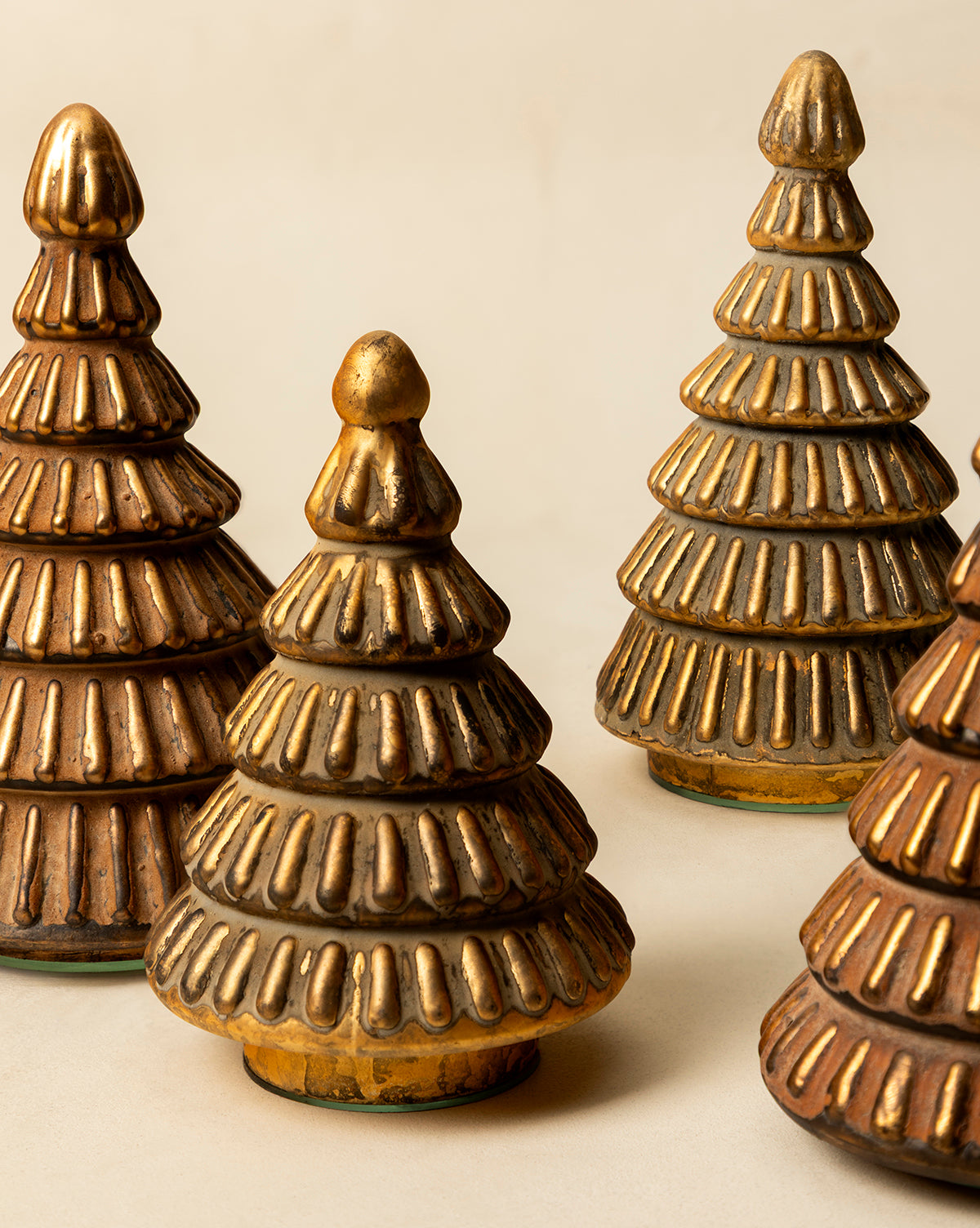 Gilded Glass Trees (Set of 2)