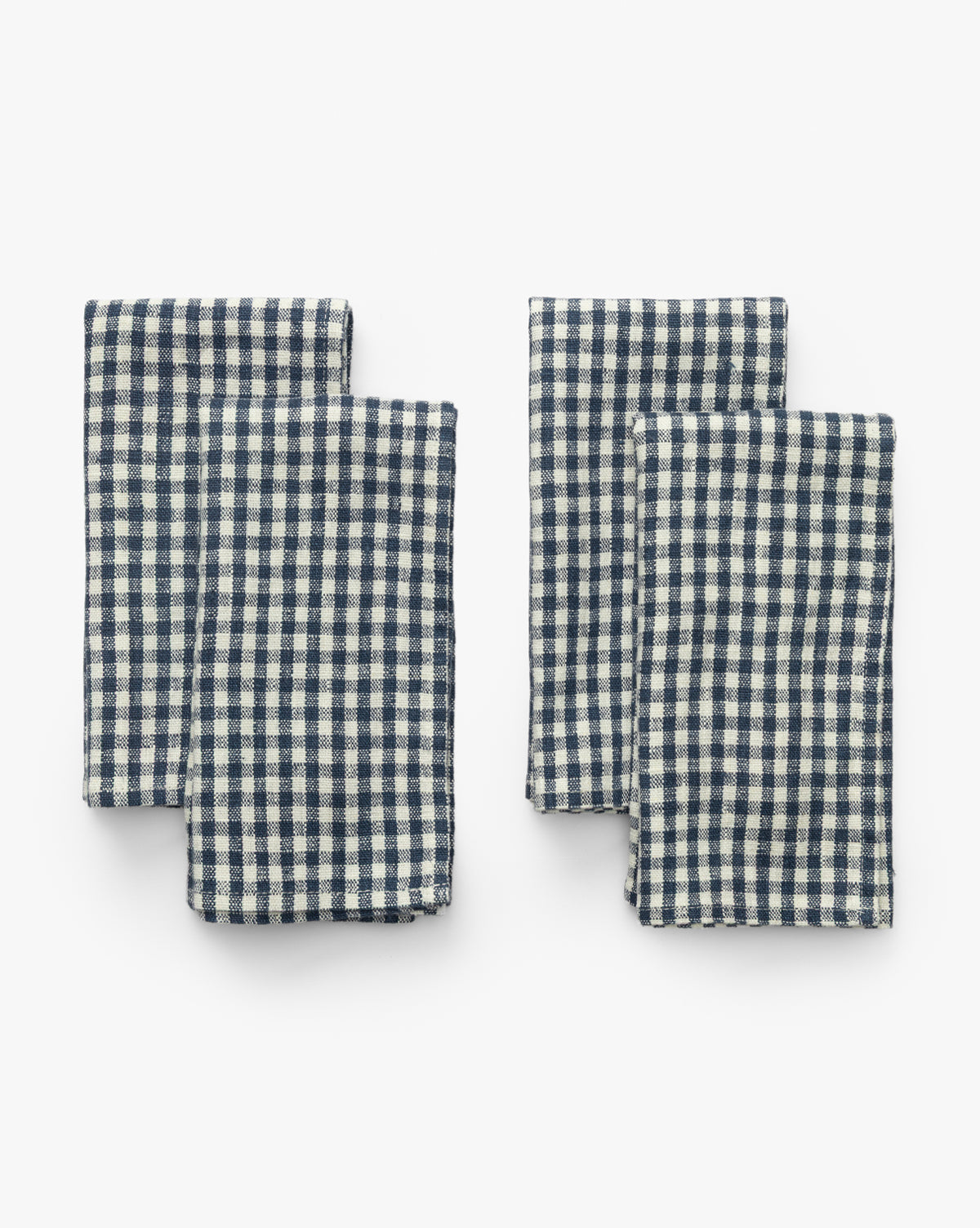 Gingham Check Linen Napkins (Set of 4)