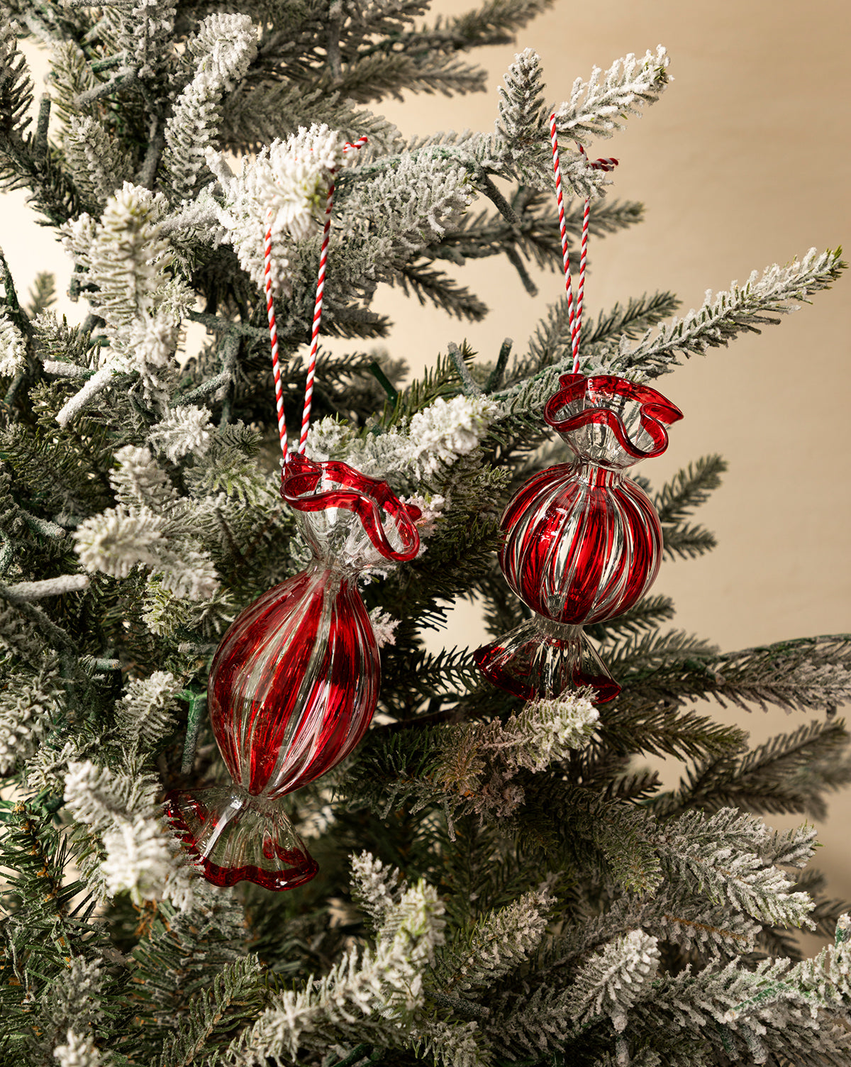 Glass Candy Ornaments (Set of 2)