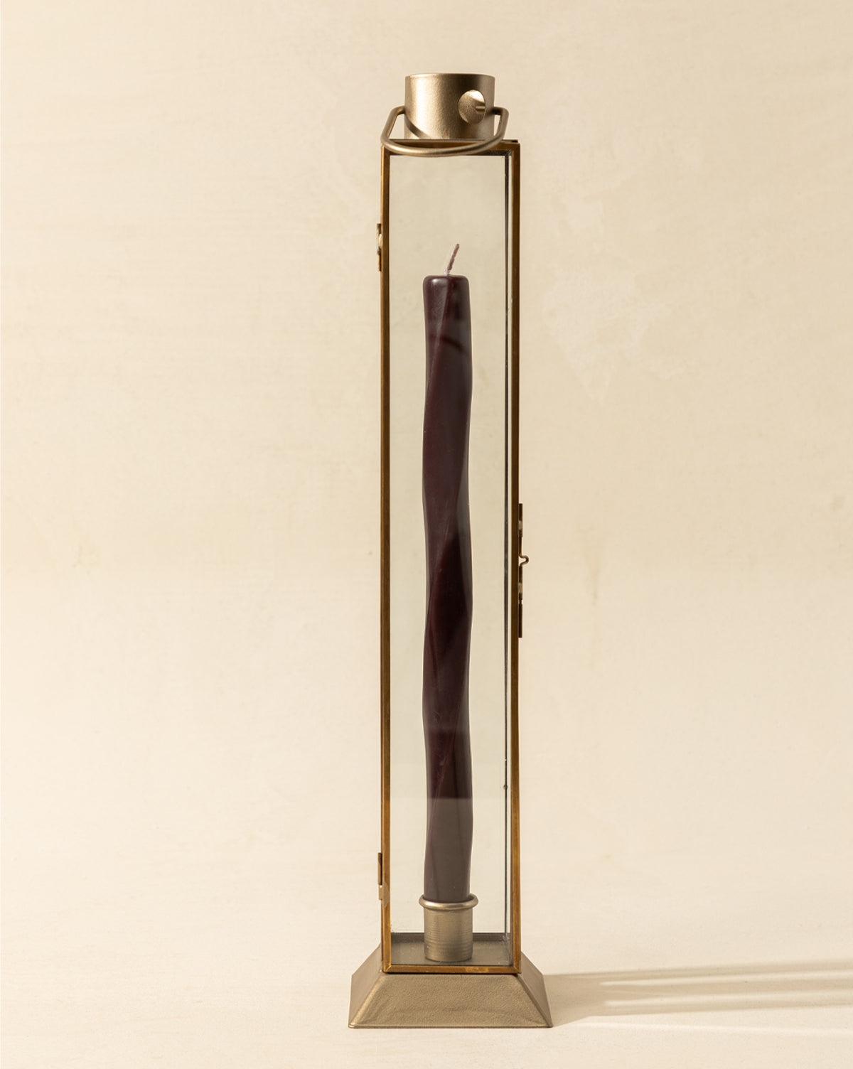 Glass & Metal Lantern Taper Holder