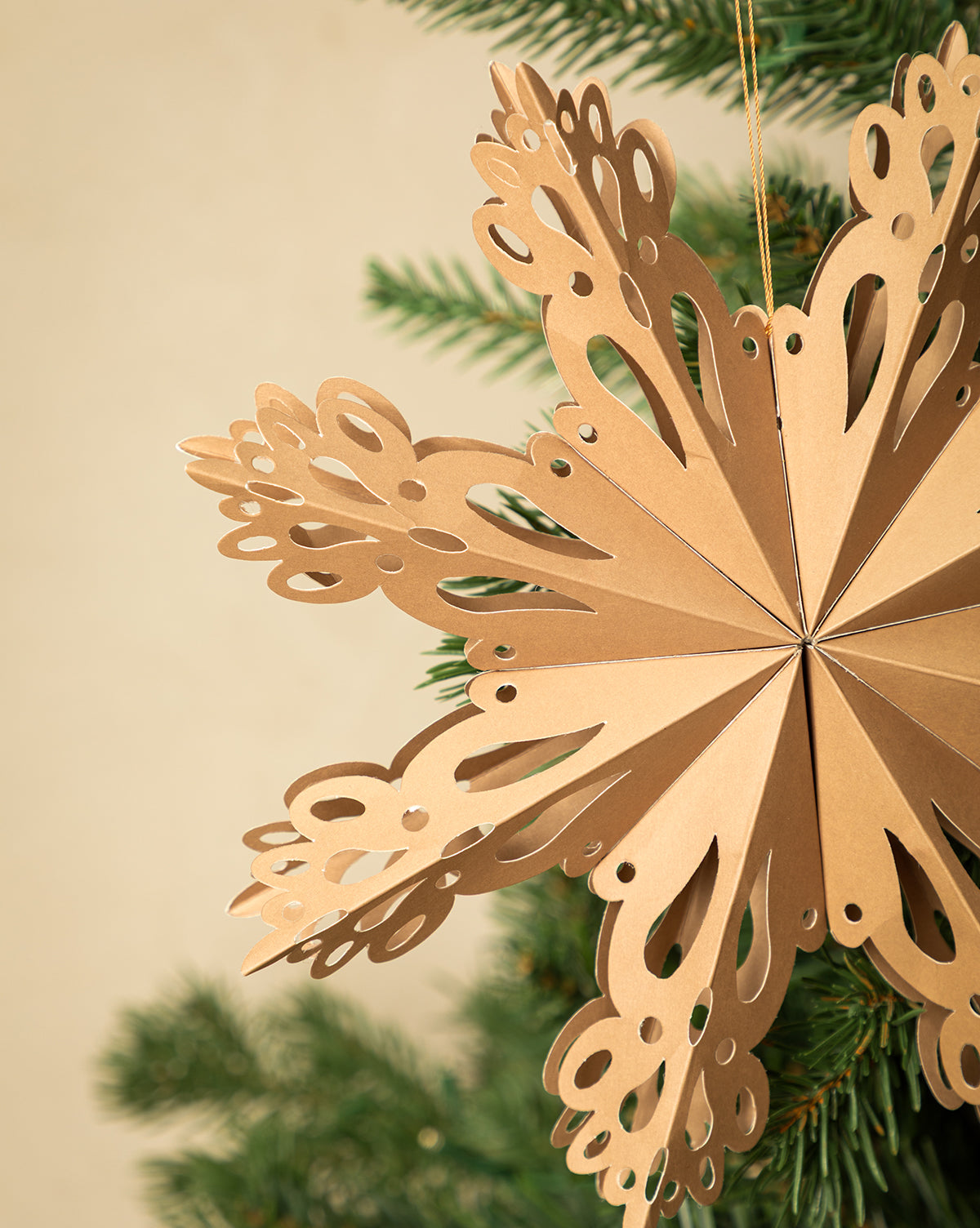 Handmade Assorted Recycled Paper Snowflakes (Set of 3)