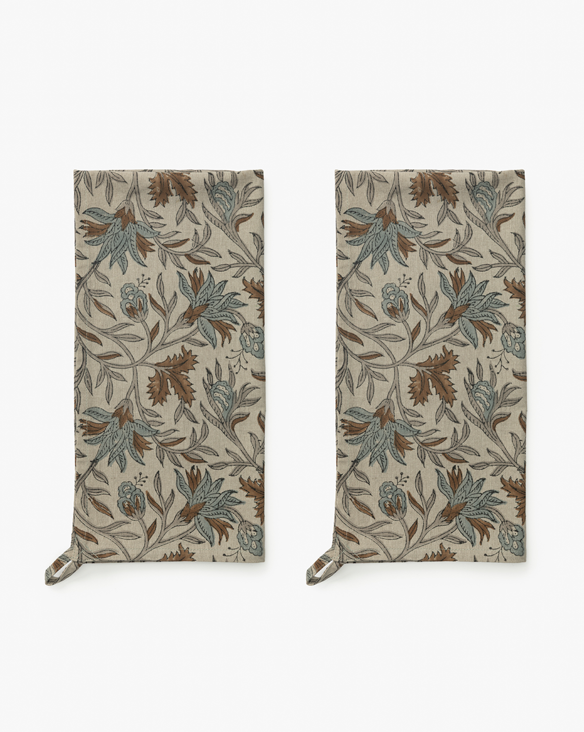 Jennifer Block Print Tea Towels (Set of 2)