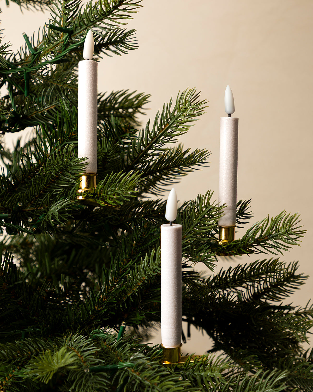 LED Candle Lights with Brass Clip (Set of 10)