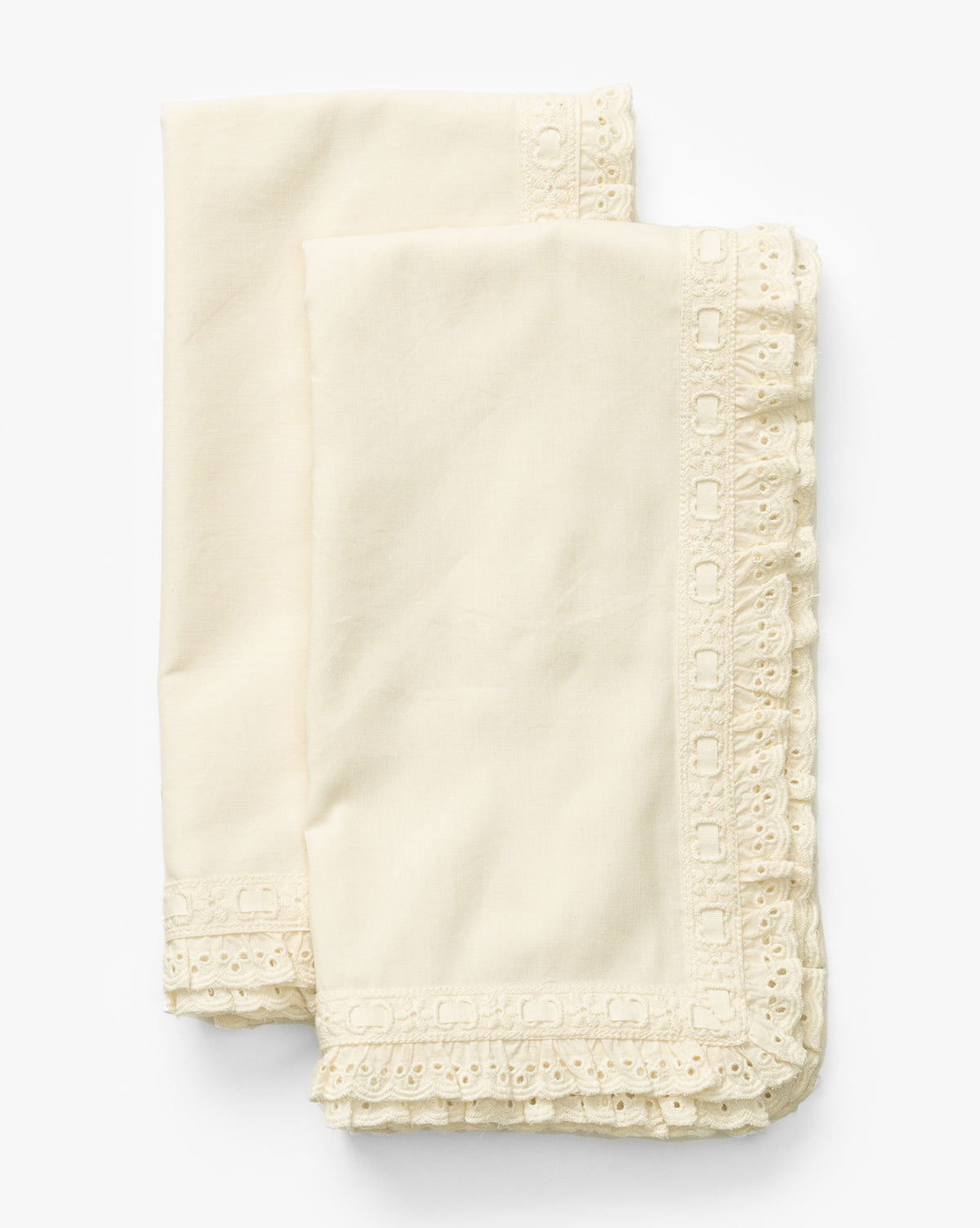 Lace Trim Napkins (Set of 4)