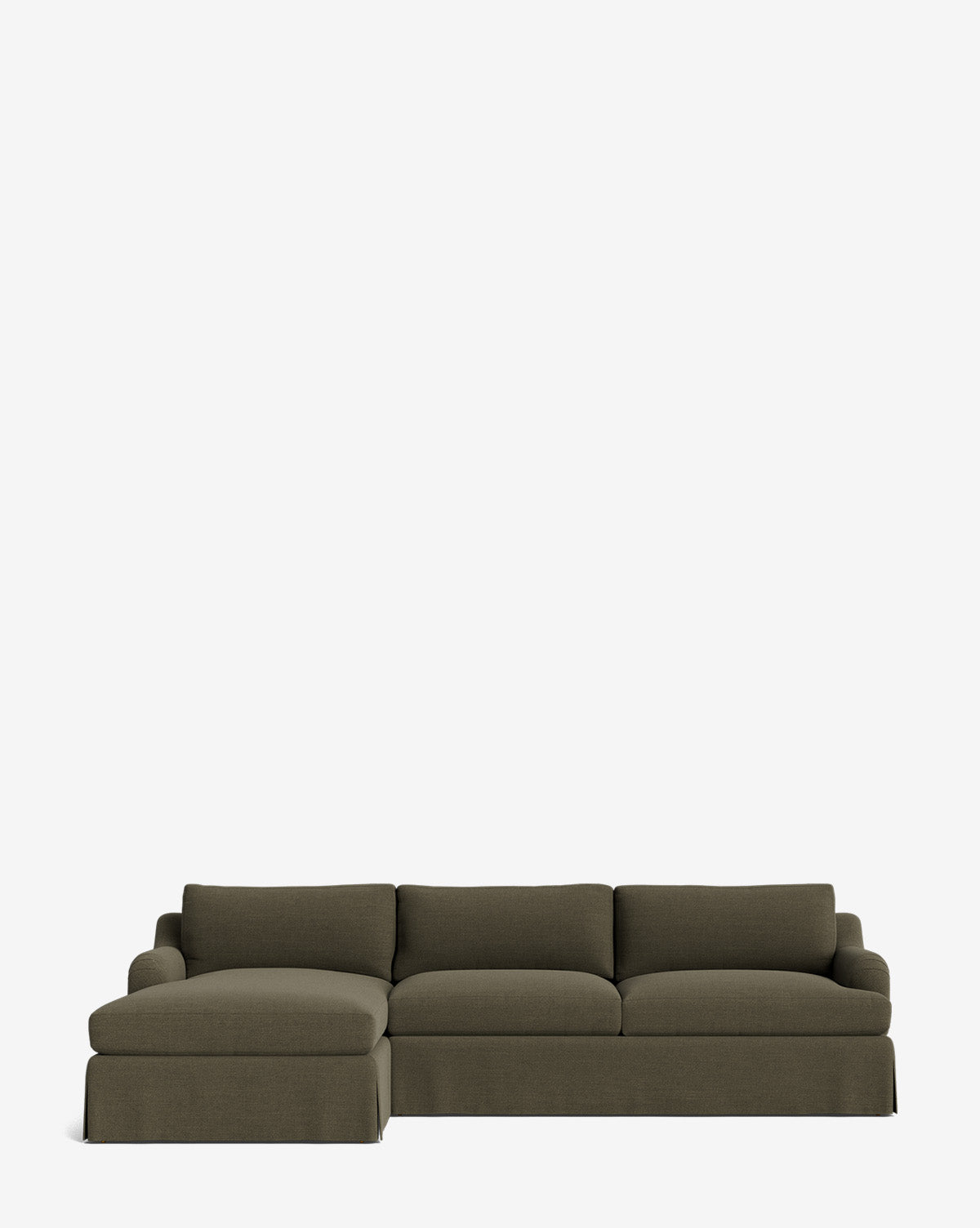 Lucille Skirted English Roll Arm Chaise Sectional