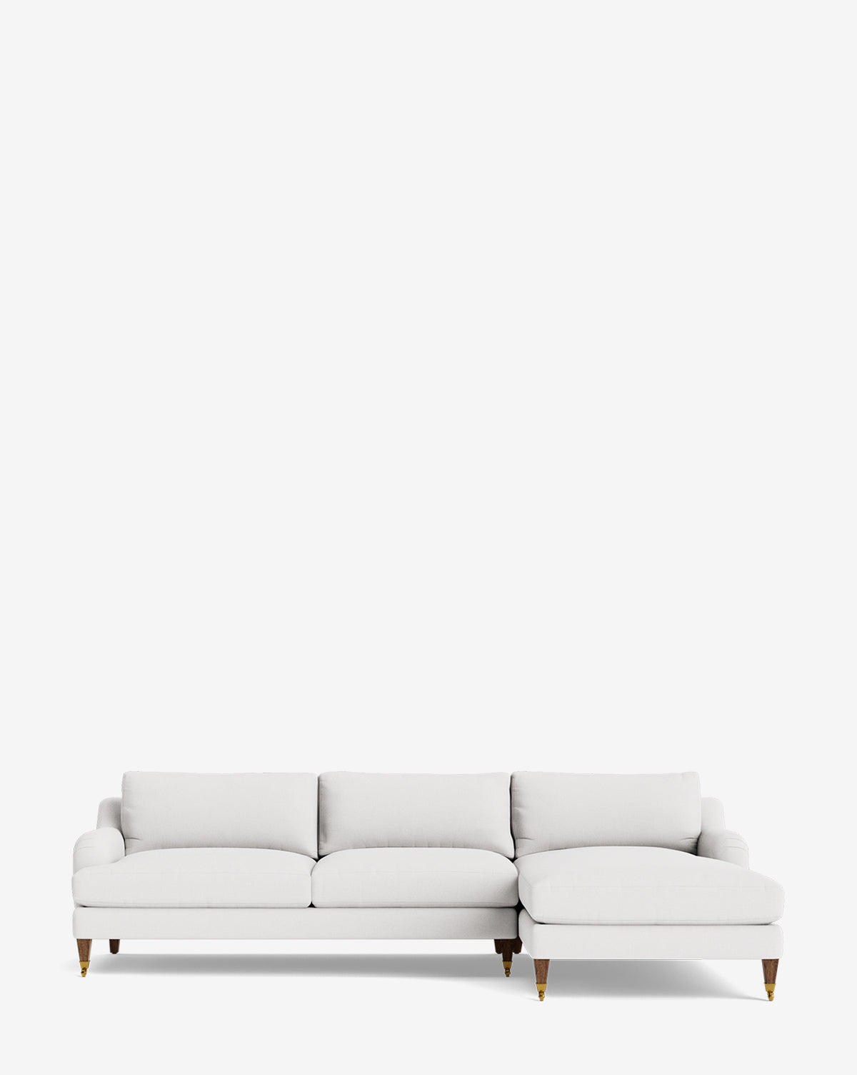 Lucille English Roll Arm Right Chaise Sectional 107"