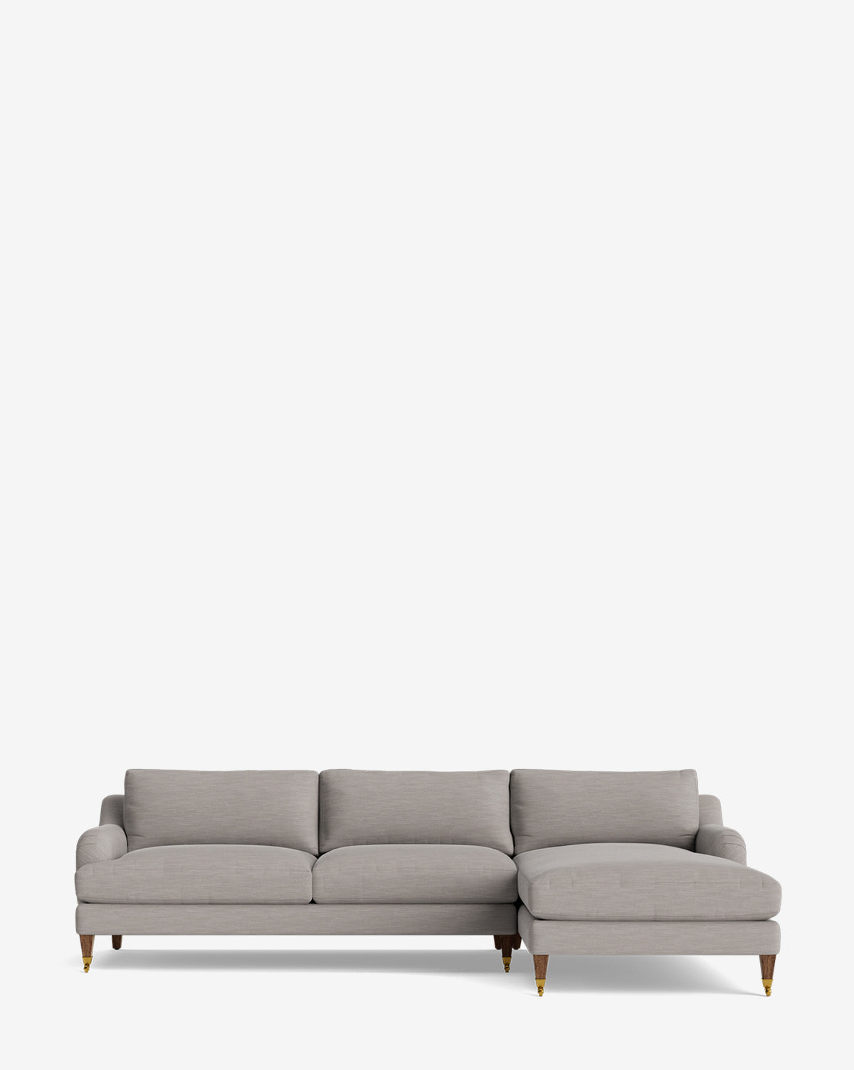 Lucille English Roll Arm Right Chaise Sectional 107"