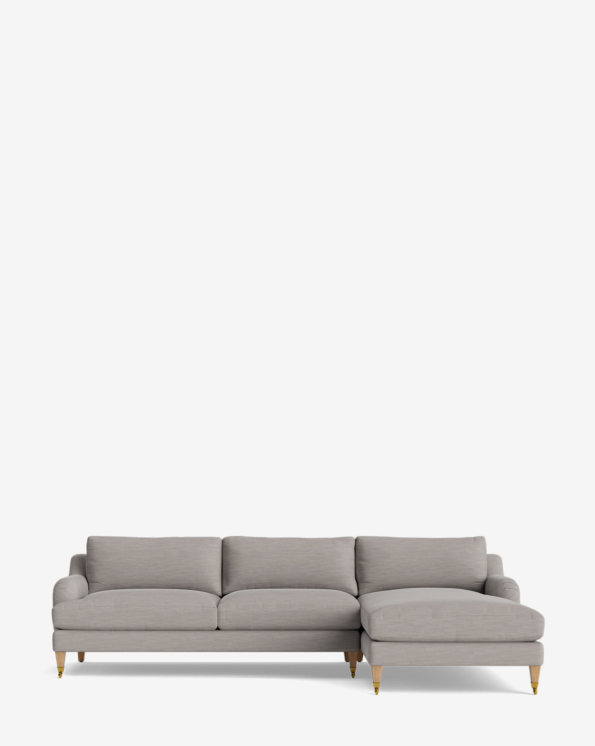 Lucille English Roll Arm Right Chaise Sectional 107"