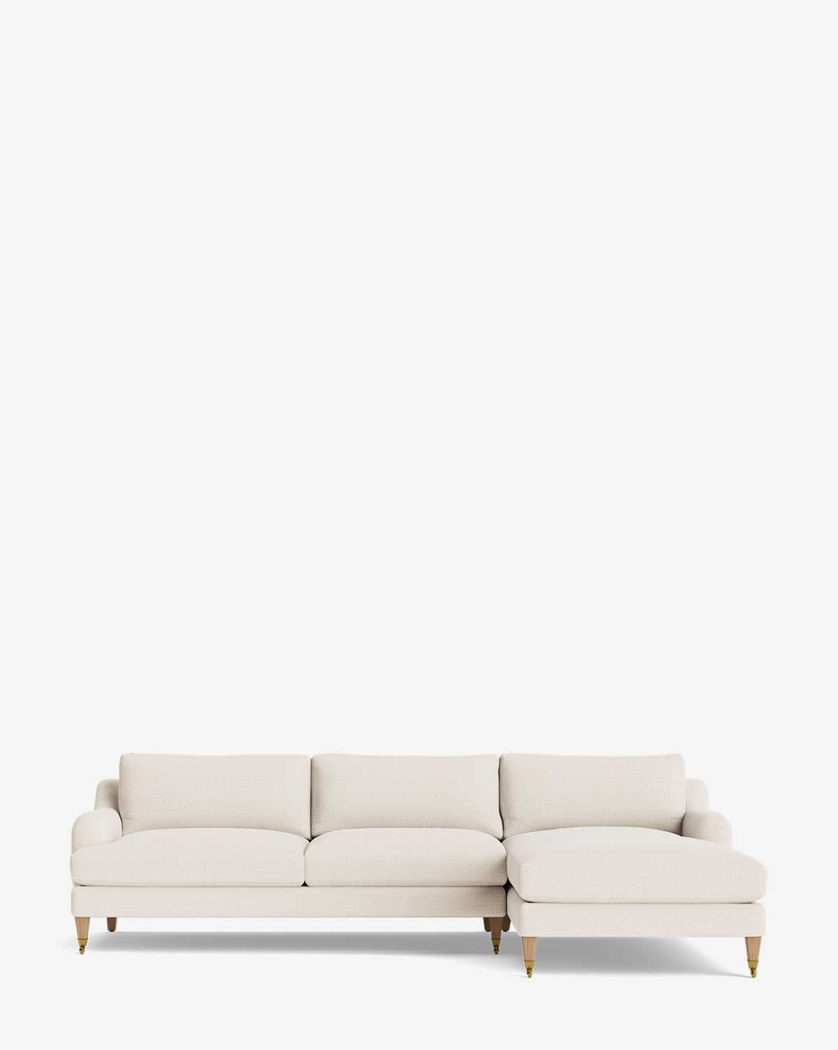 Lucille English Roll Arm Right Chaise Sectional 107"