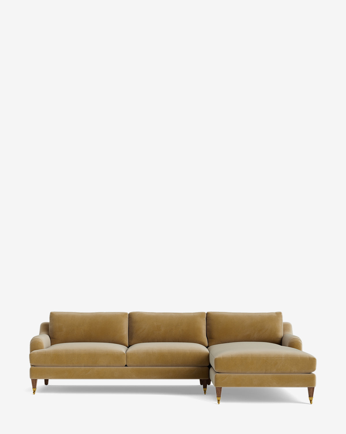 Lucille English Roll Arm Right Chaise Sectional 107"