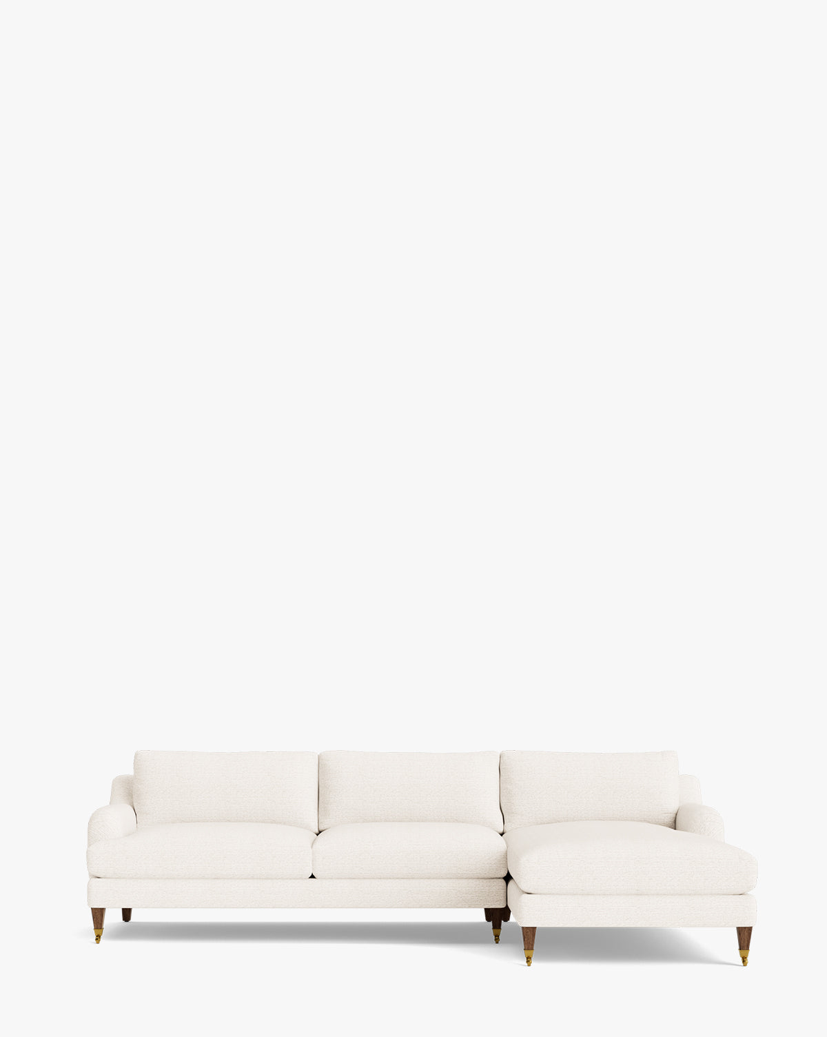 Lucille English Roll Arm Right Chaise Sectional 107"