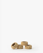 Mango Wood Bead Napkin Rings (Set of 4)