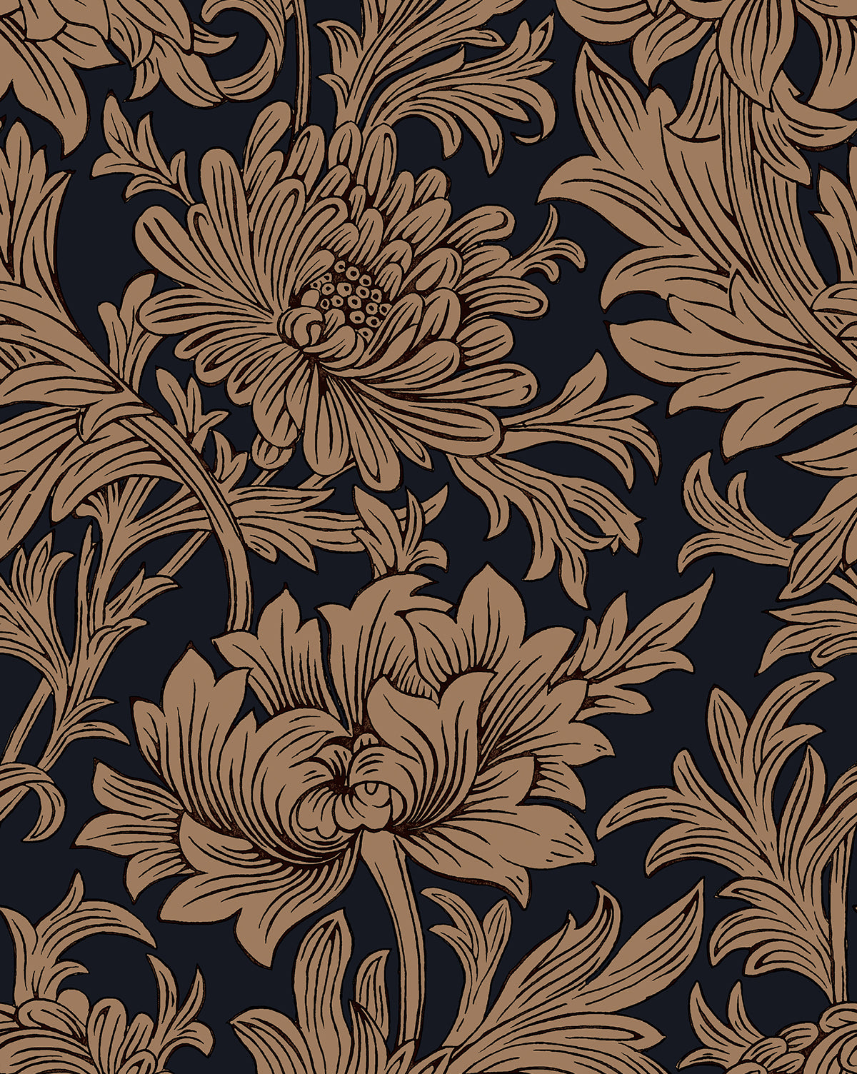 Morris & Co. x McGee & Co. Chrysanthemum Wallpaper - Thumbnail 3
