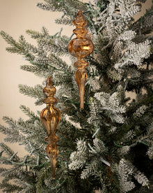 Pearlized Glass Finial Ornament