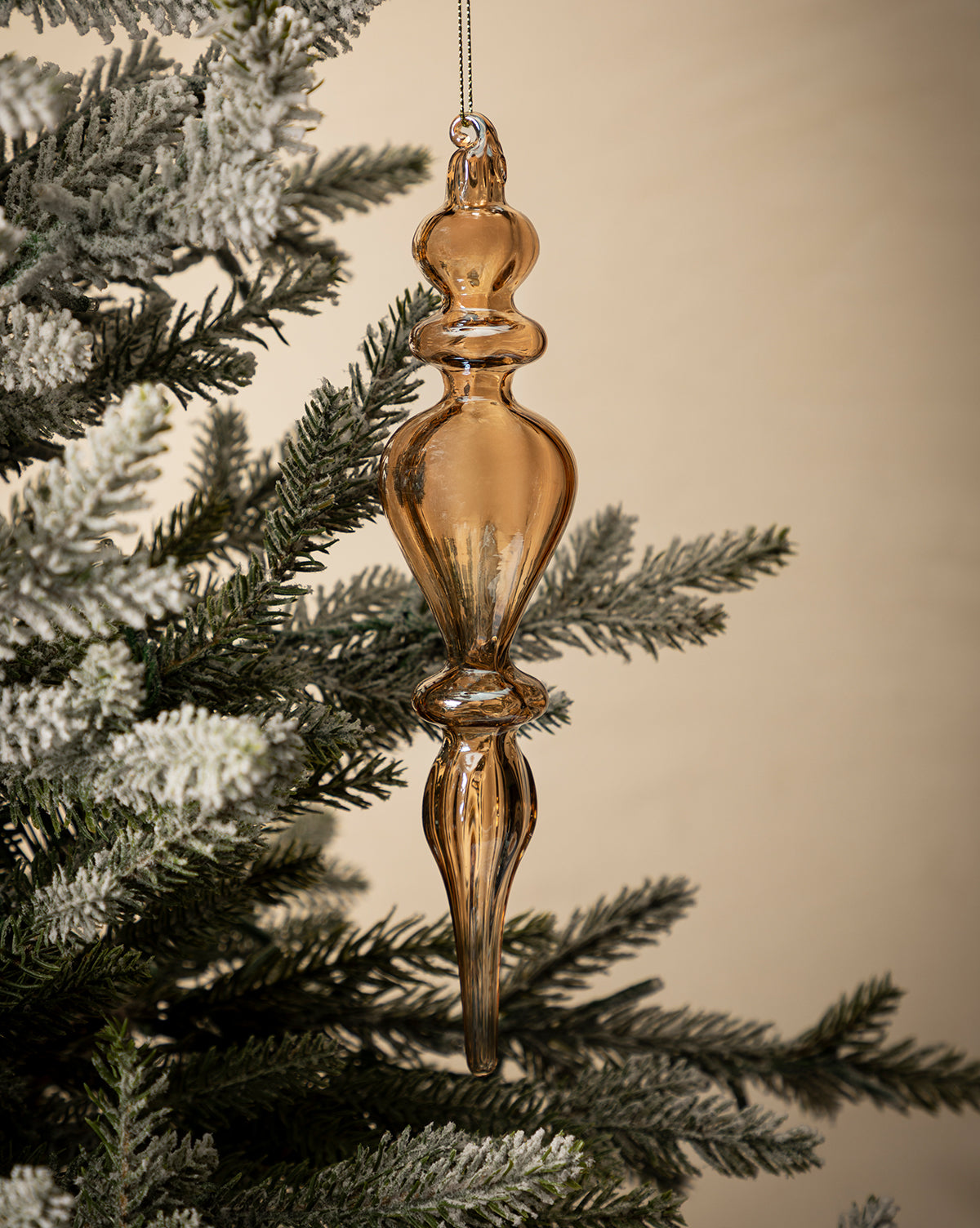 Pearlized Glass Finial Ornament