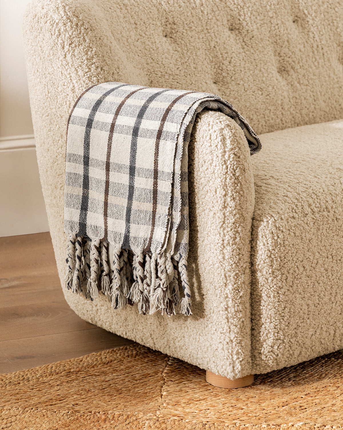 Plaid Tasseled Throw