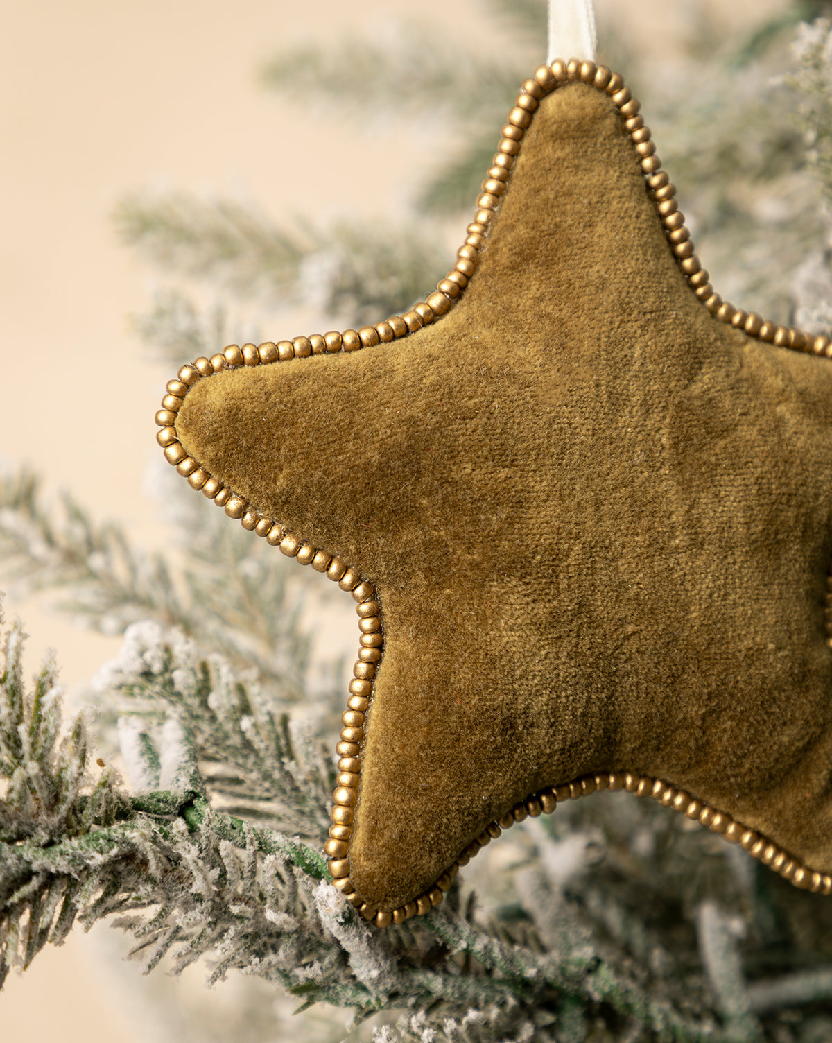Plush Beaded Star Ornament