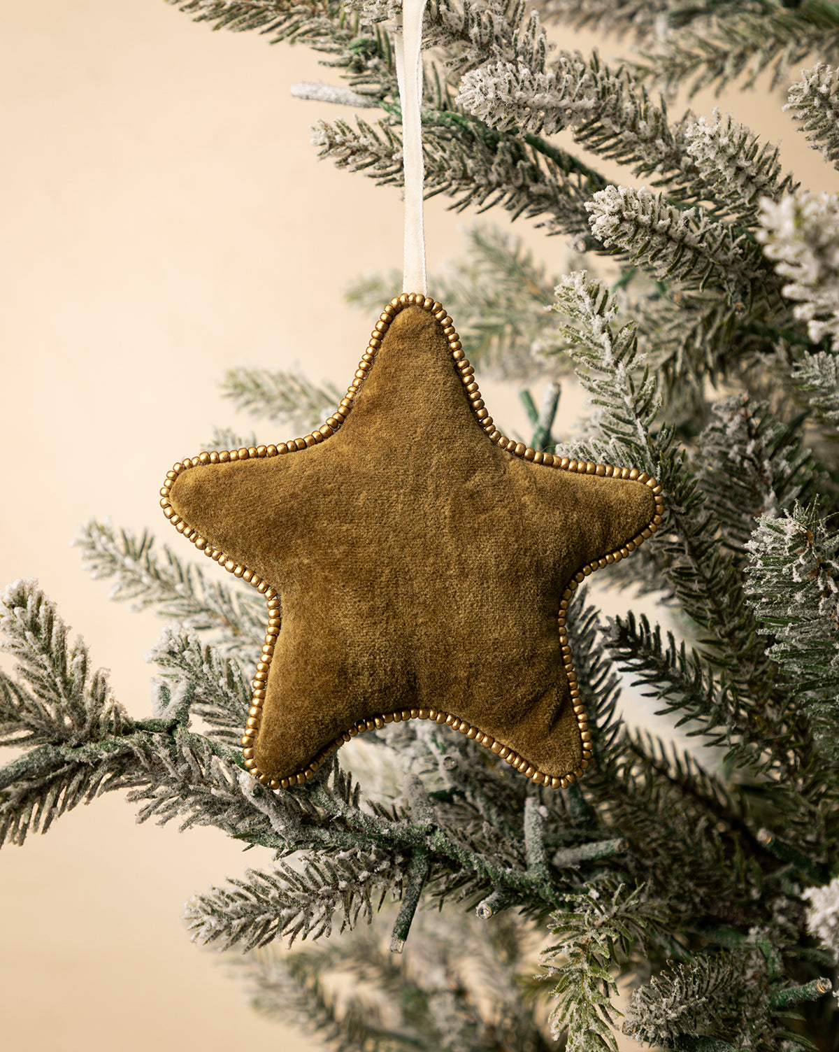 Plush Beaded Star Ornament