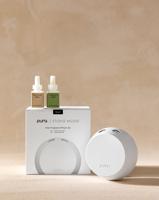 Pura x Studio McGee Diffuser Set Neroli Basil/French Linen McGee & Co.