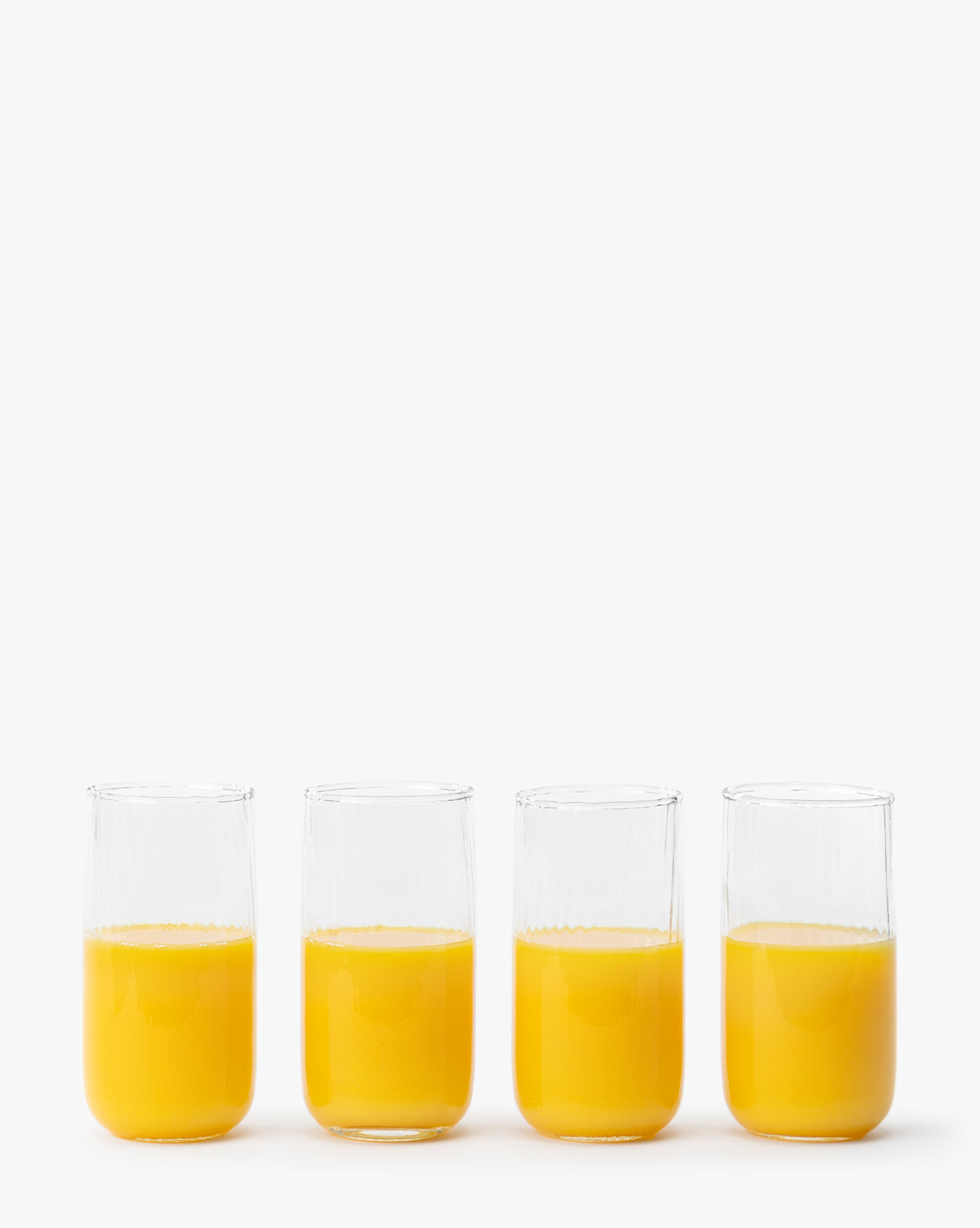 Ribbed Tall Drinking Glasses (Set of 4)