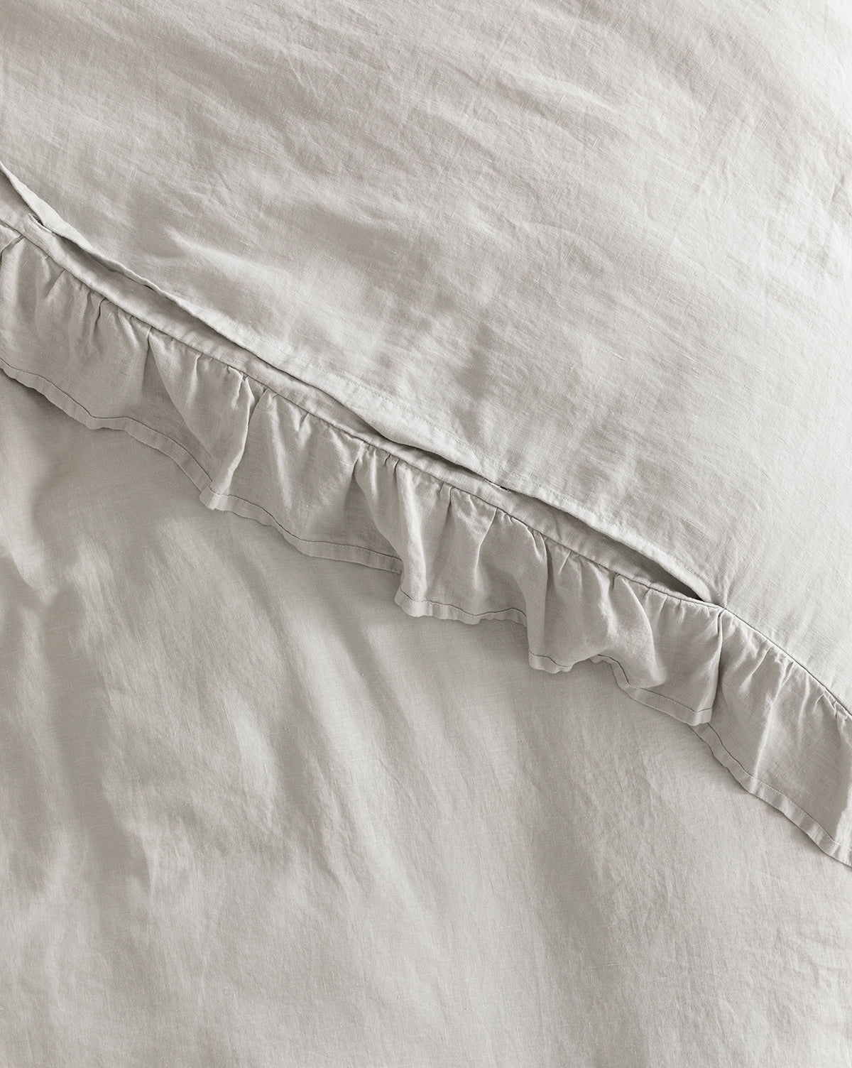 Ruffle Linen Duvet Cover
