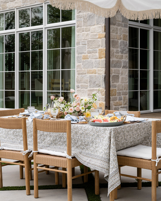 Estelle Block Print Tablecloth