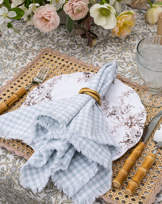 Gold bamboo shop napkin rings
