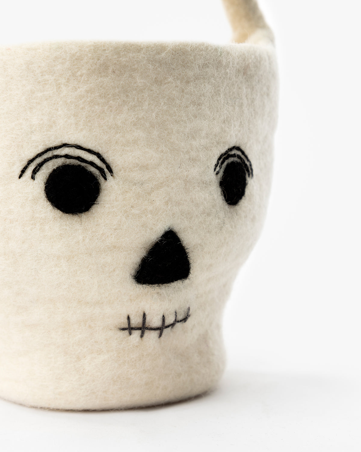 Skeleton Trick or Treat Felt Basket