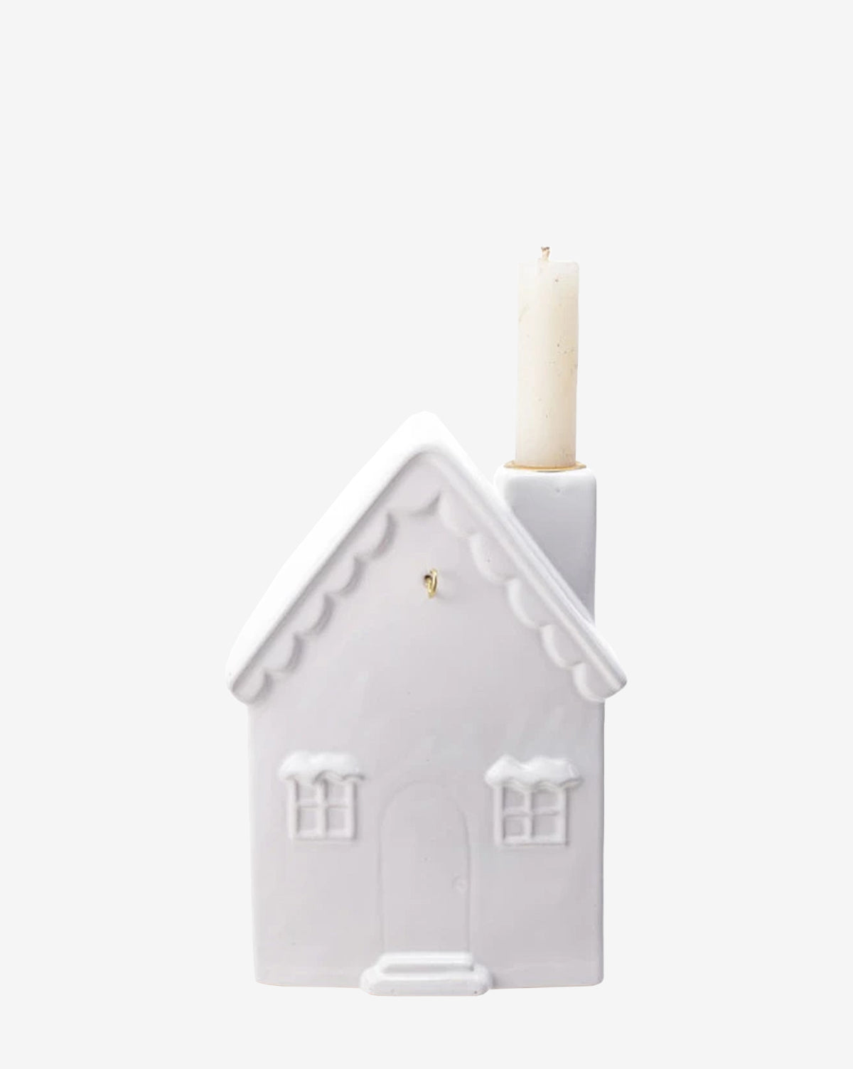 Stoneware Advent Taper Holder with Brass Numbers