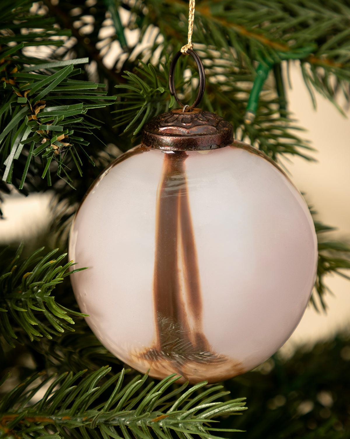 4" Striped Glass Bauble
