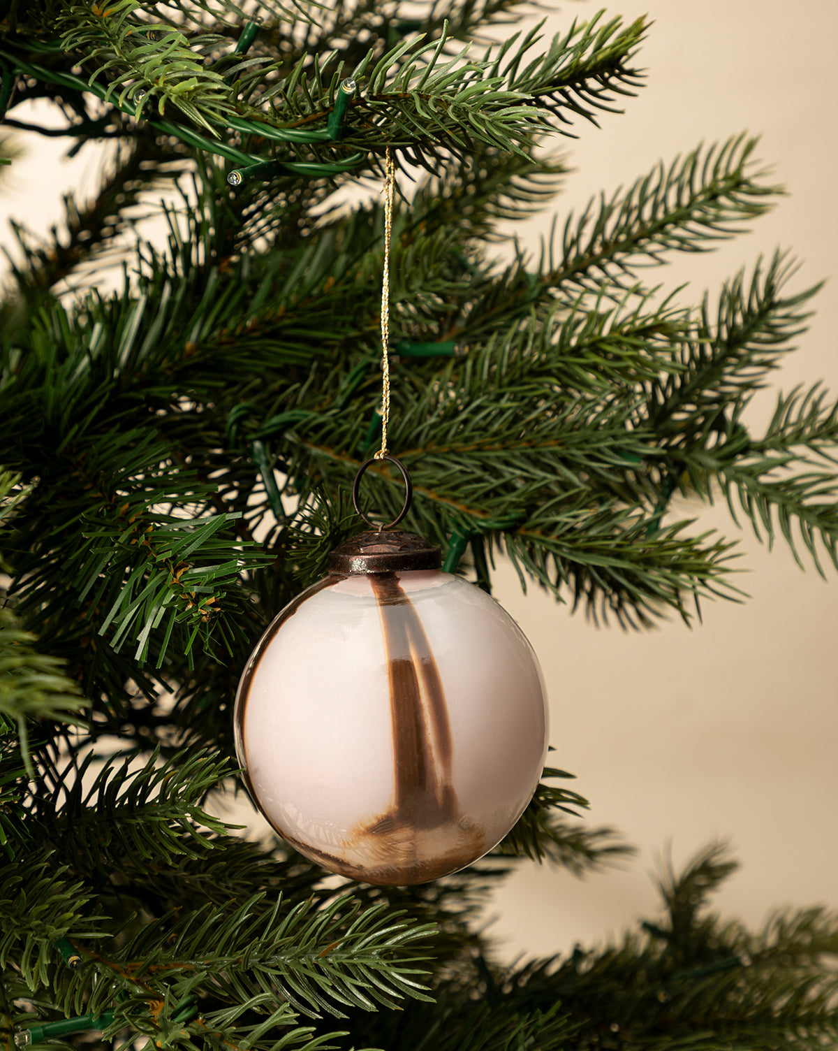 4" Striped Glass Bauble