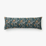 Teal Lotus Floral Pillow Cover