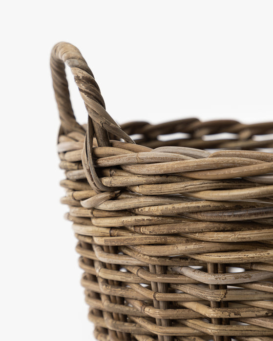 Twain Hand-Woven Rattan Basket