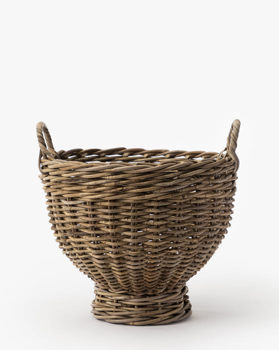 Twain Hand-Woven Rattan Basket