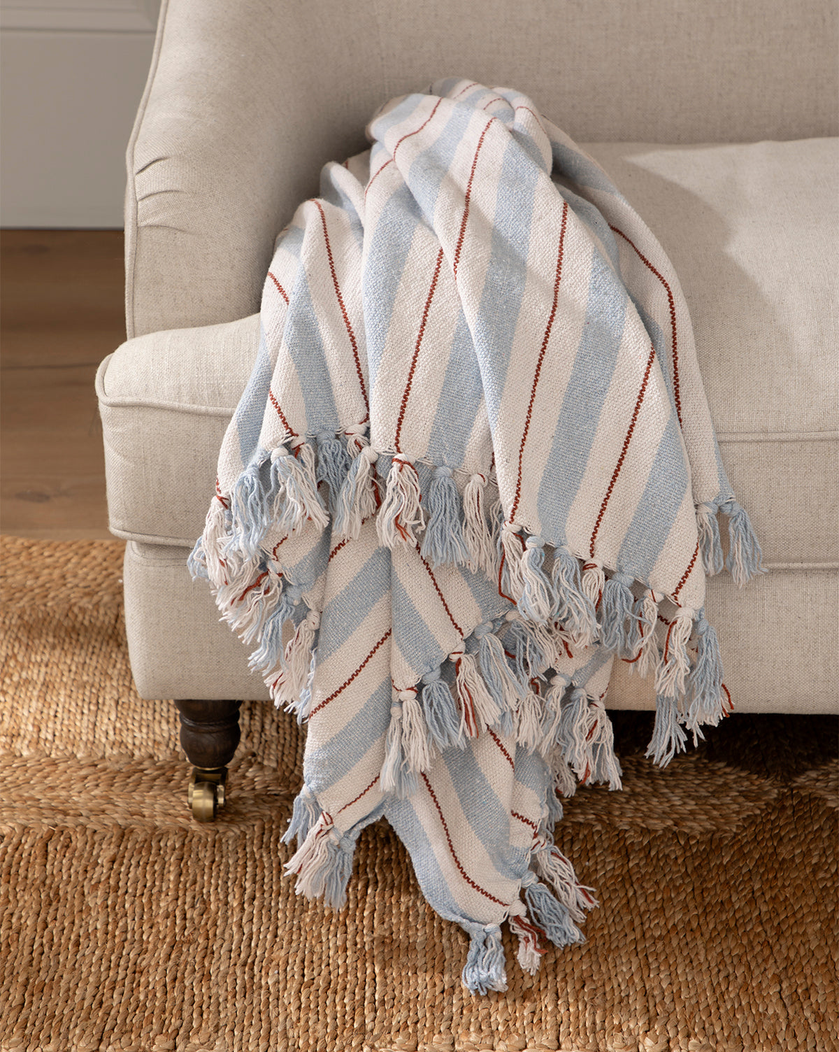Two-tone Striped Cotton Throw