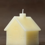 Unscented 5" Cream House Candles (Set of 2)