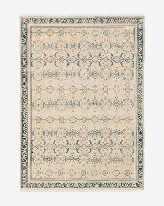hand knotted rugs, hand knotted wool rugs, wool rugs, wool modern rugs, blue vintage rug