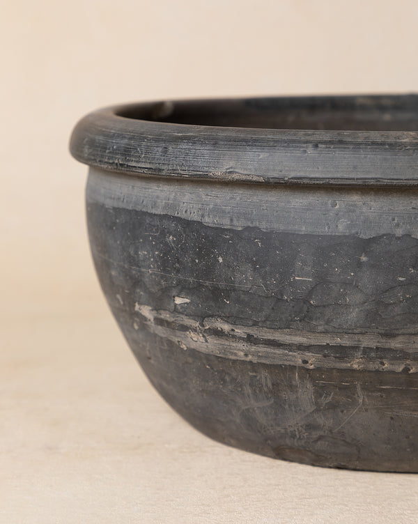 Vintage Gray Ceramic Bowl