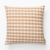 Vintage Plaid Pillow Cover in Orange & White