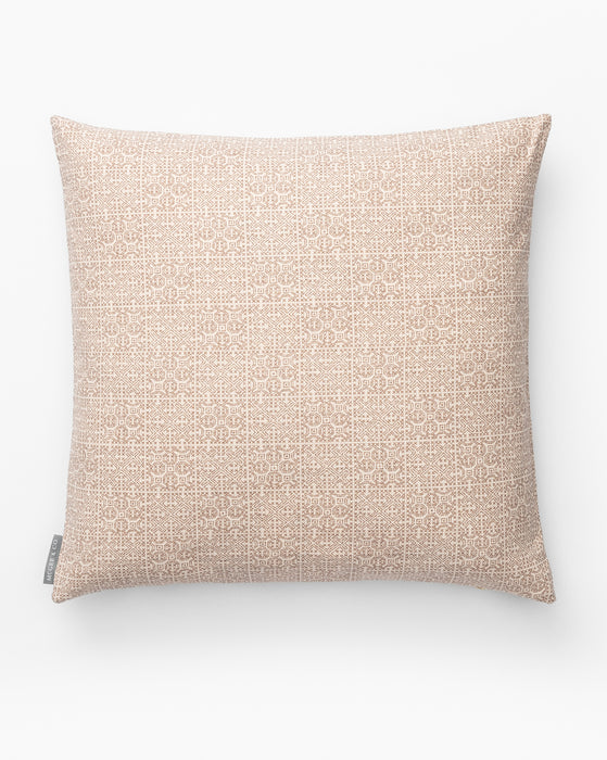 Vintage Brown & White Tribal Pattern Pillow Cover