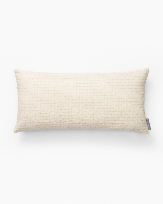 Vintage Cream Quilted Pillow Cover