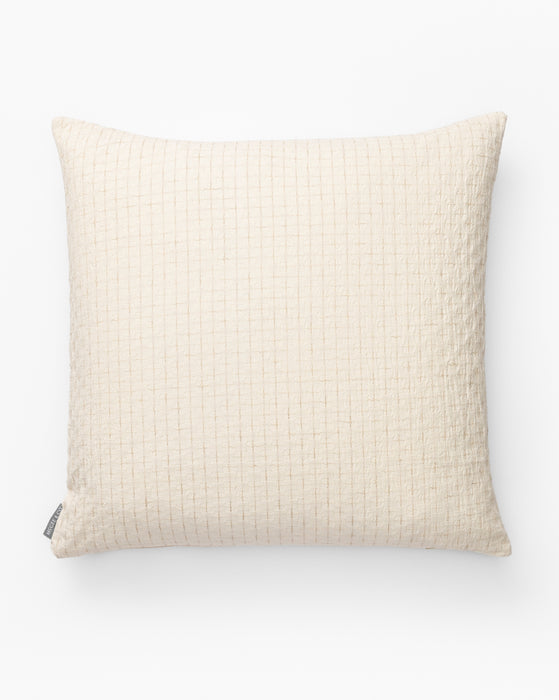 Vintage Cream Quilted Pillow Cover