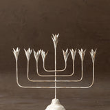 White Leaf Menorah