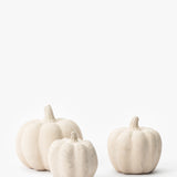White Paper Mache Pumpkin