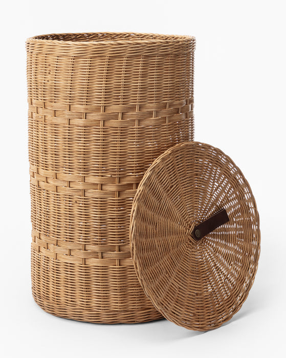 McGee & Co. wicker laundry hamper for the laundry room